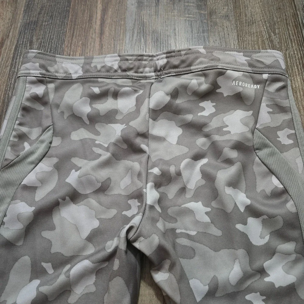 Adidas Aeroready Camo Men XL Tapered Zip Pickets Grey White Camouflage Jogger